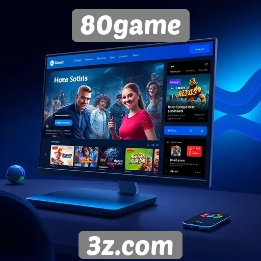 Análise da interface do usuário do site 80game