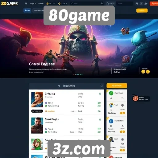 Análise da interface do usuário no site 80game